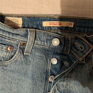 Levi's Ribcage - Light Blue Straight Leg Women's Jeans